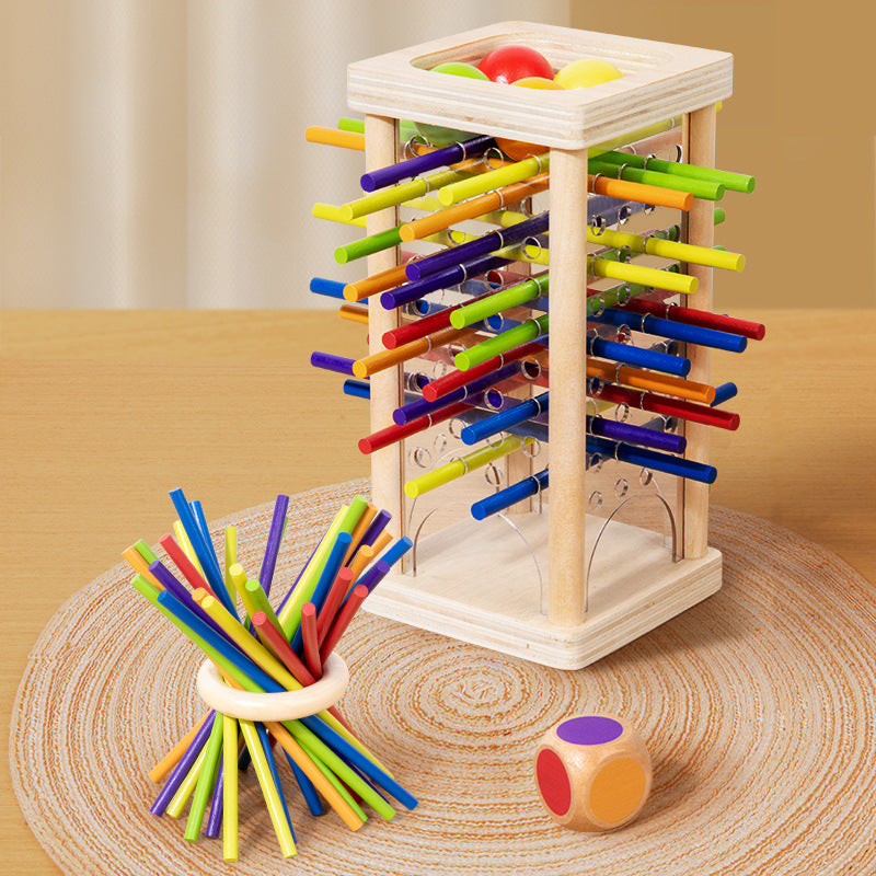 Creative Play | Wooden Toy Ball and Stick Game with Colorful Design | Engaging Skill Development for Kids 6