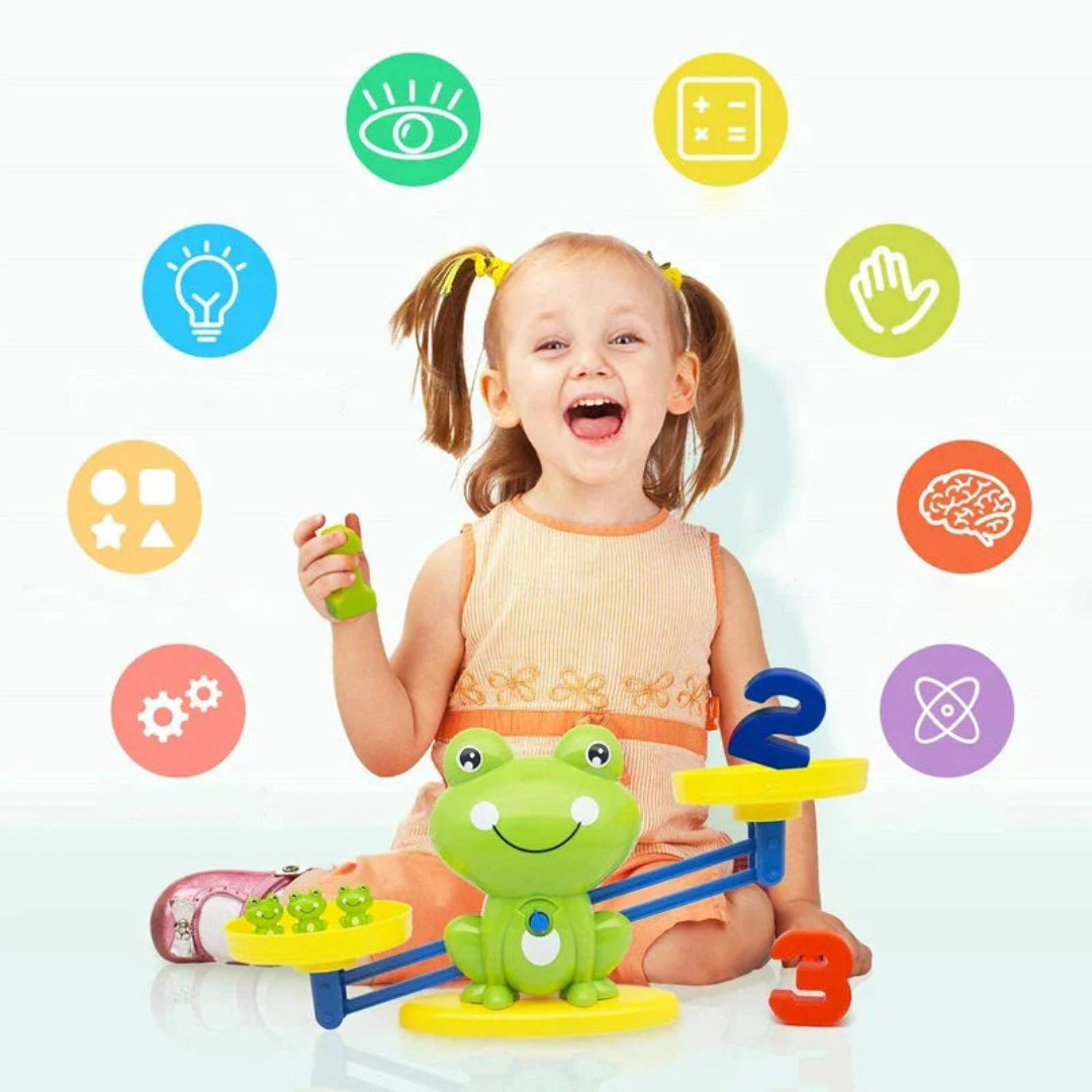 Zählender Froschspielzeug: Lustiges Lernwerkzeug für Zahlen und mathematische Fähigkeiten