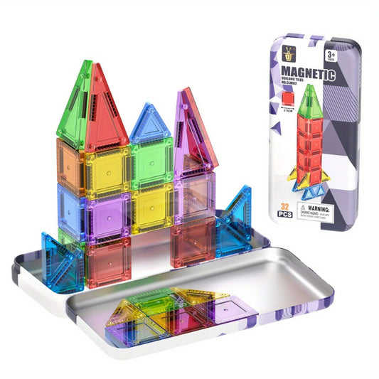32-teiliges Magnetbaukasten-Set - STEM Magnetfliesen
