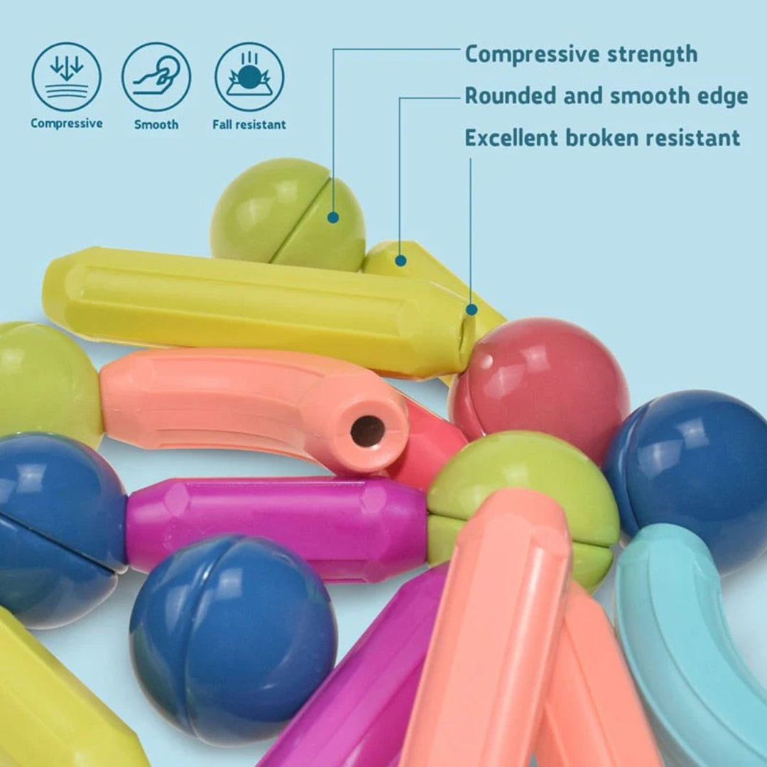 Magnetische Baustäbe - Kreatives Konstruktionsspielzeug