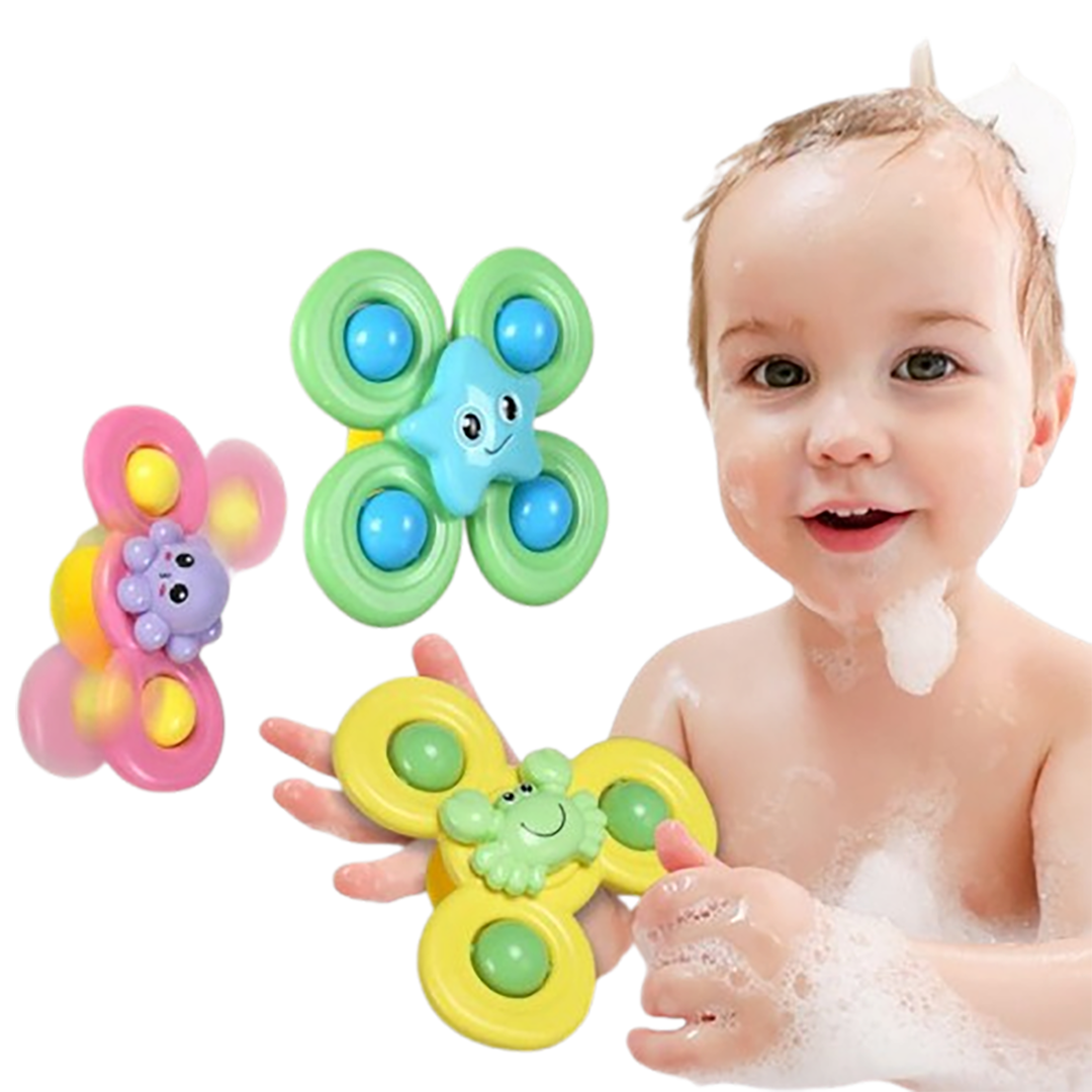 Drehendes Saugnapfspielzeug – Fesselndes sensorisches Spiel für Babys