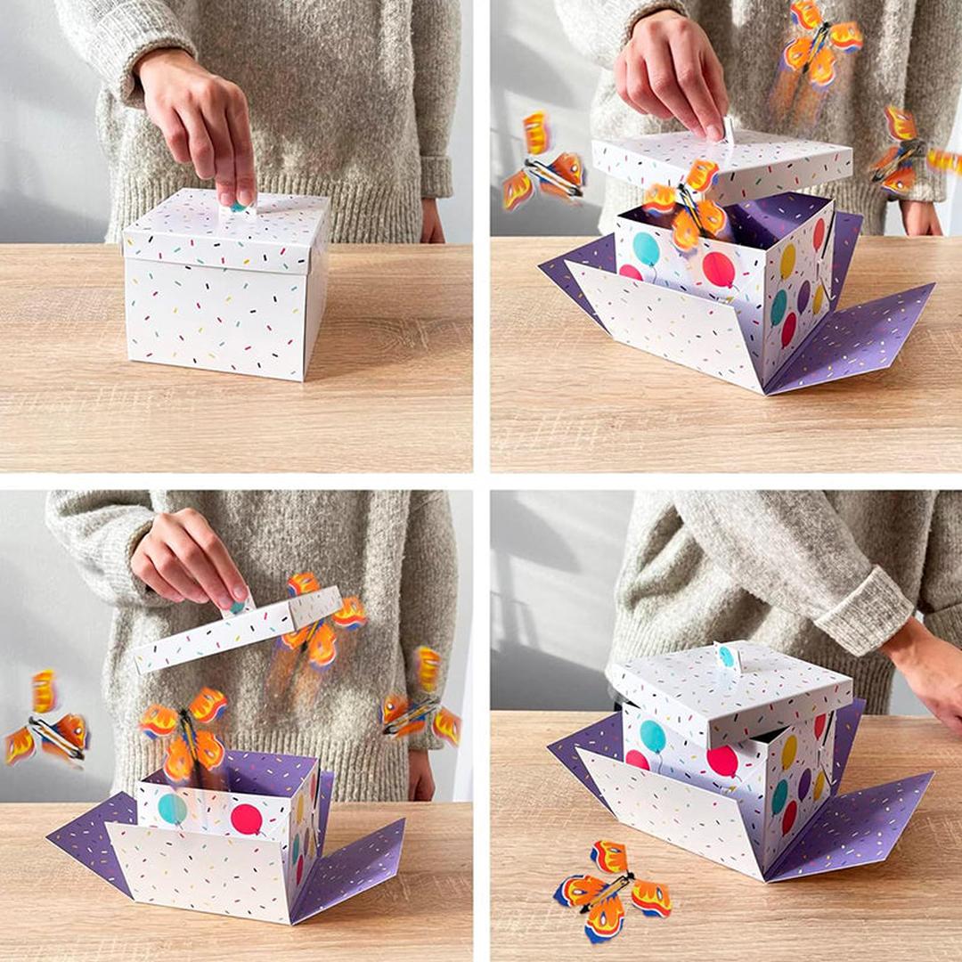 Aufzieh-Magie Schmetterlingsset - Fliegende Schmetterlinge