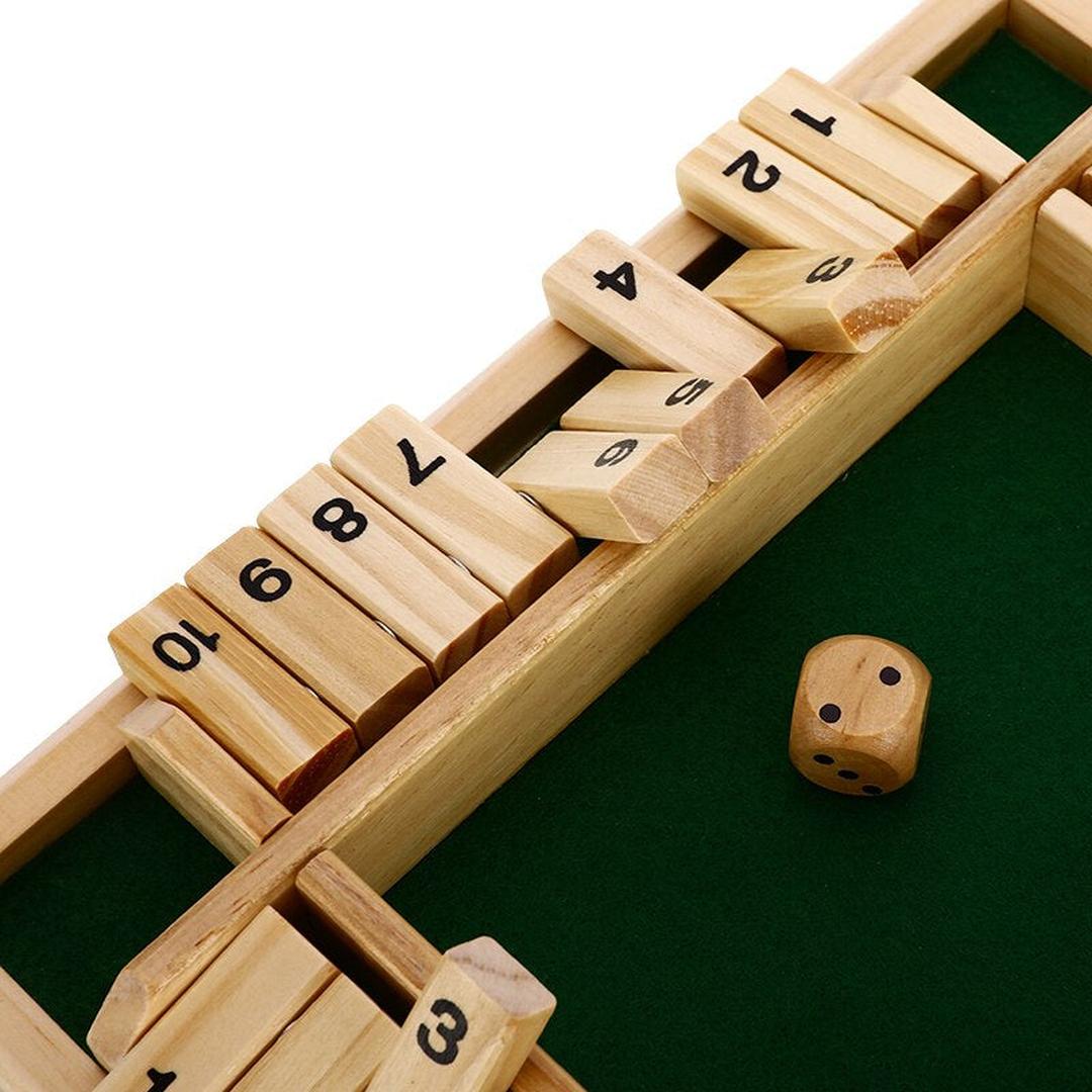 Klassisches Familienspiel: Holz Shut the Box
