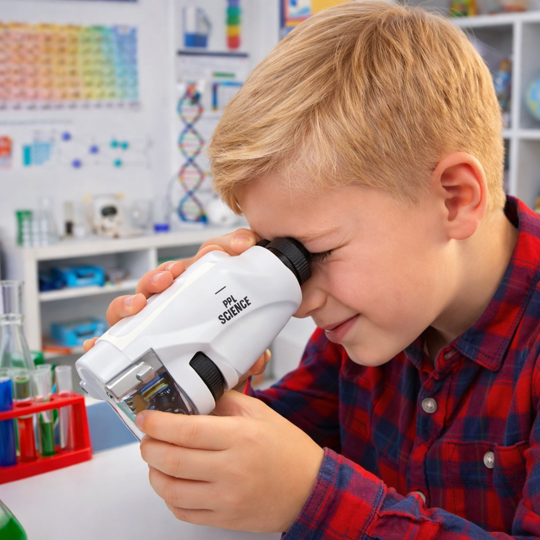 Kinder LED Taschenmikroskop – Entdecken und Forschen aus nächster Nähe!