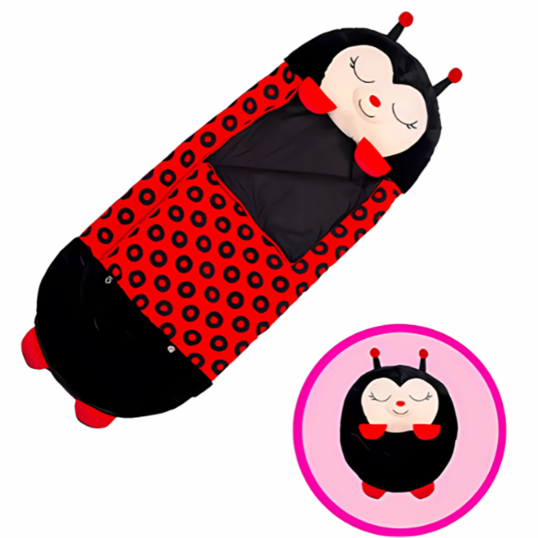 Kinder 2-in-1 Schlafsack mit Kissen – Lustiges Cartoon-Design