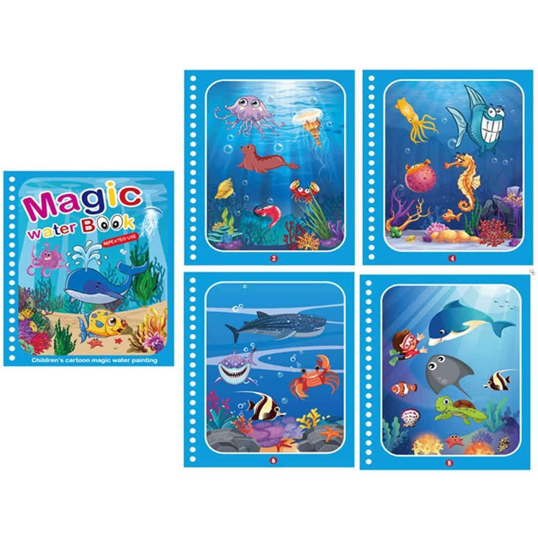Wiederverwendbares, messfreies Zauber-Wasser-Malbuch