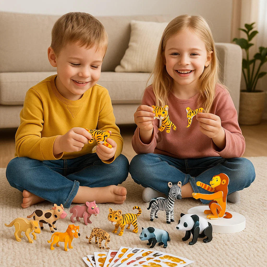 3D-Cartoon-Puzzle-Set für Kinder mit farbenfrohen Designs | Spannendes Lerntool für Kreativität und Feinmotorik