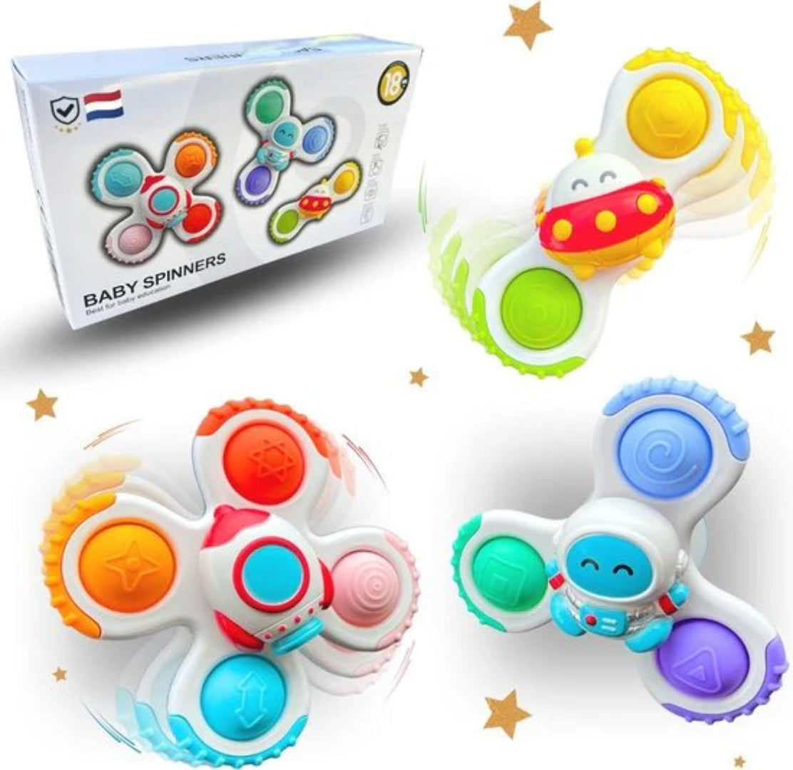 3-teiliges Saugnapf-Spinnspielzeug-Set