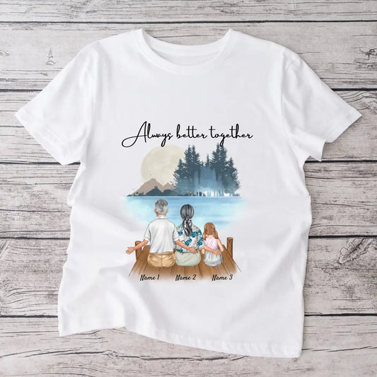 Grandparents with Grandchildren - Personalized T-Shirt