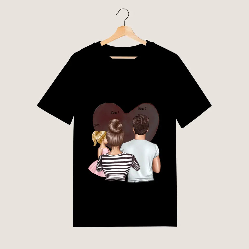 Famille heureuse - T-shirt personnalisé