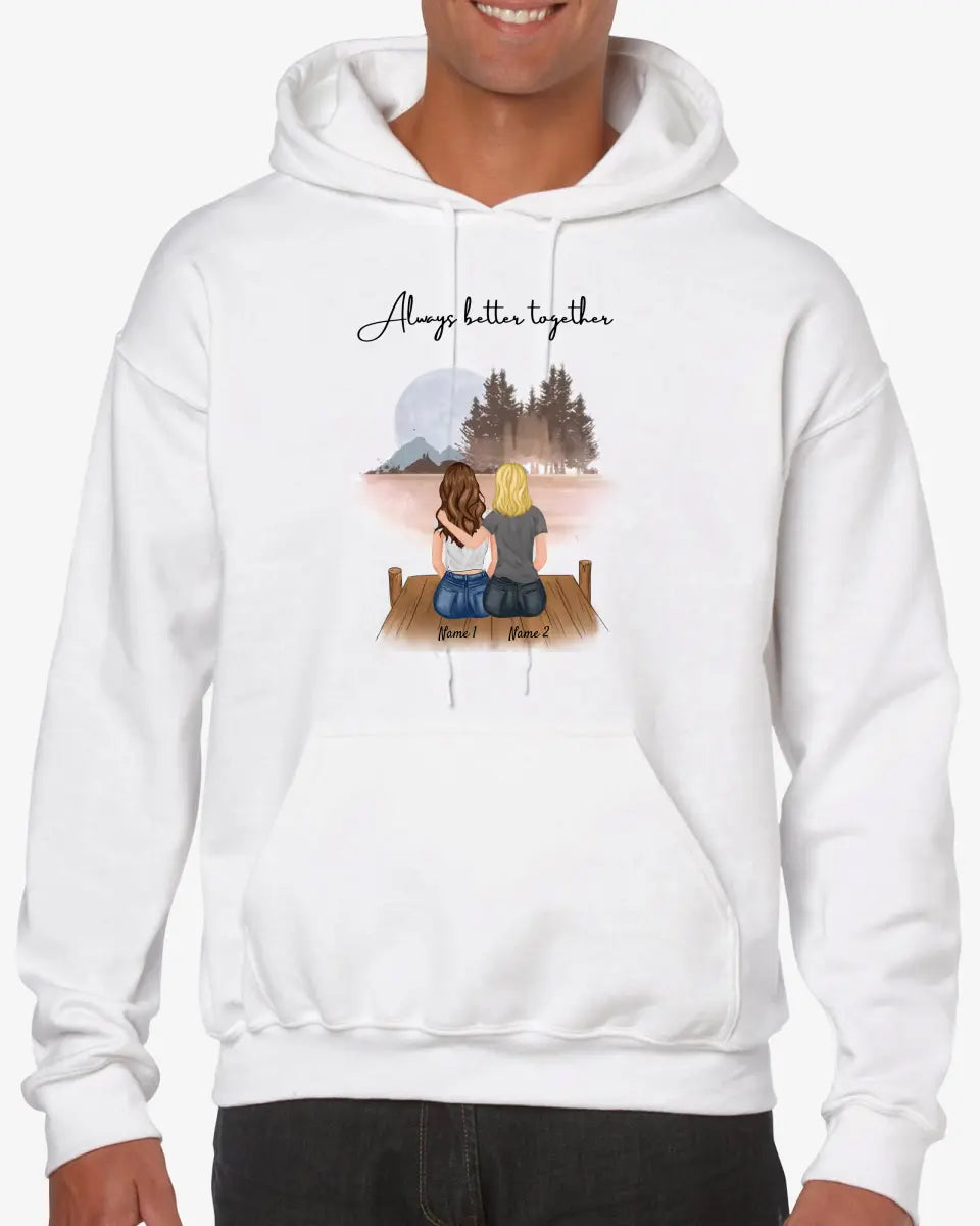 Best friends - Personalized Hoodie (2-5 persons)