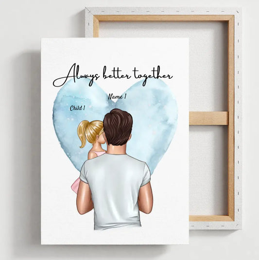 Best dad - Personalized canvas (1-4 children)