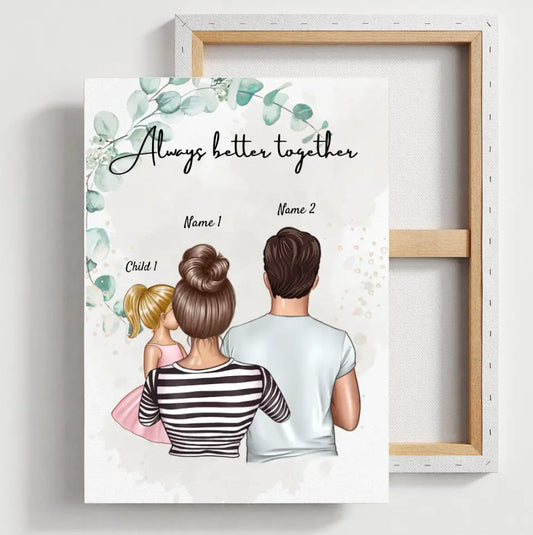 Our Family - Personalized canvas (1-4 children)