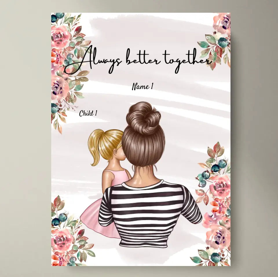 Best mom - Personalized canvas (1-4 children)