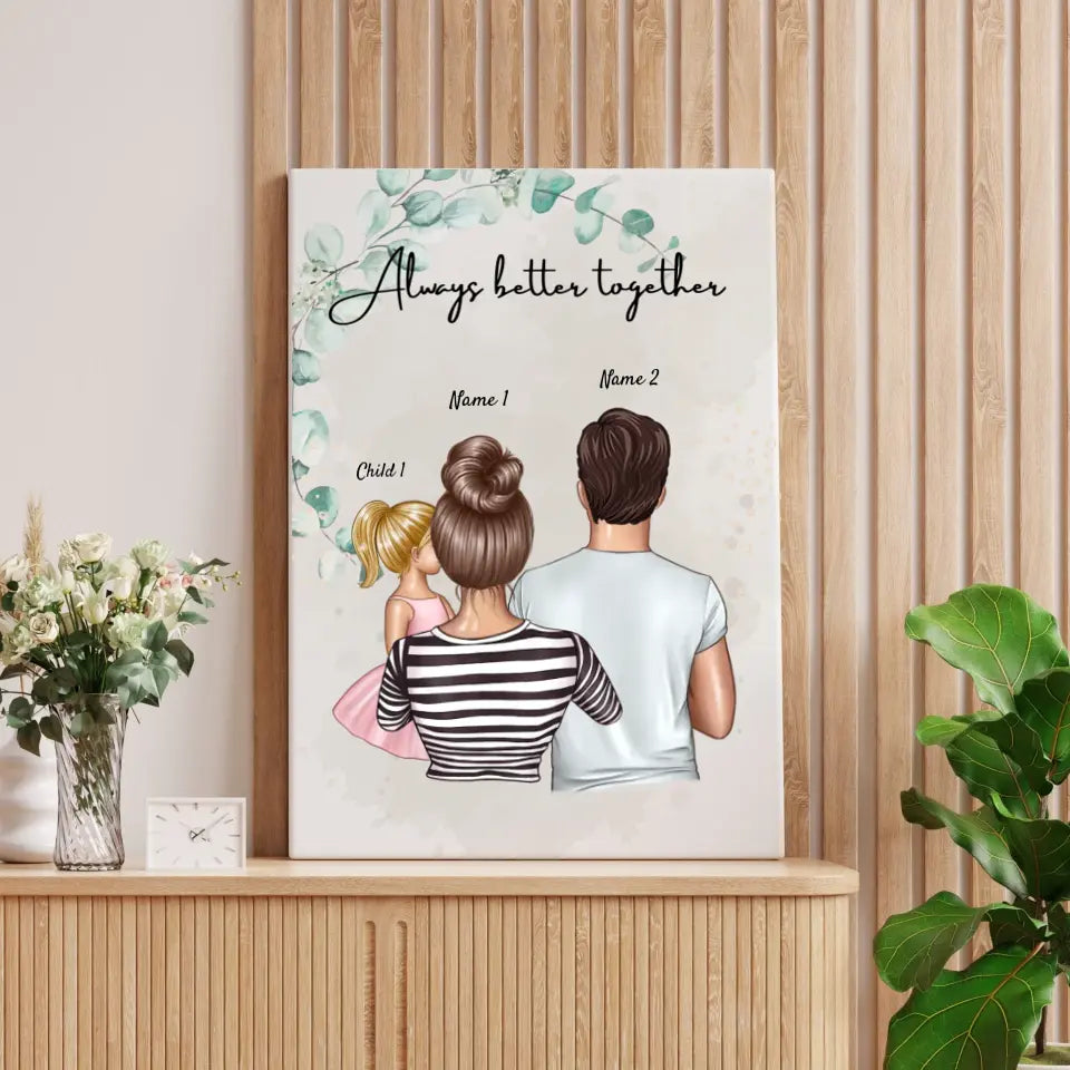 Our Family - Personalized canvas (1-4 children)