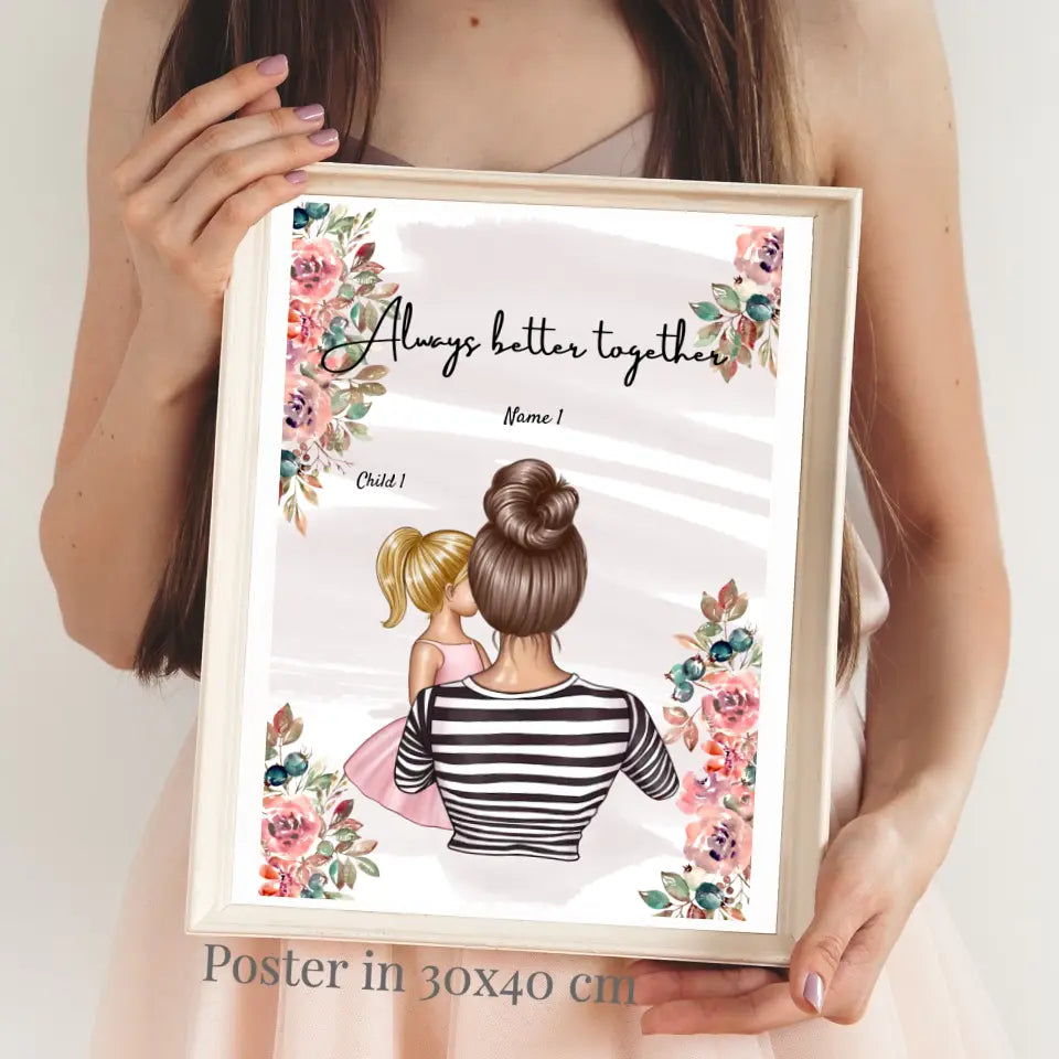 Best mom - Personalized canvas (1-4 children)