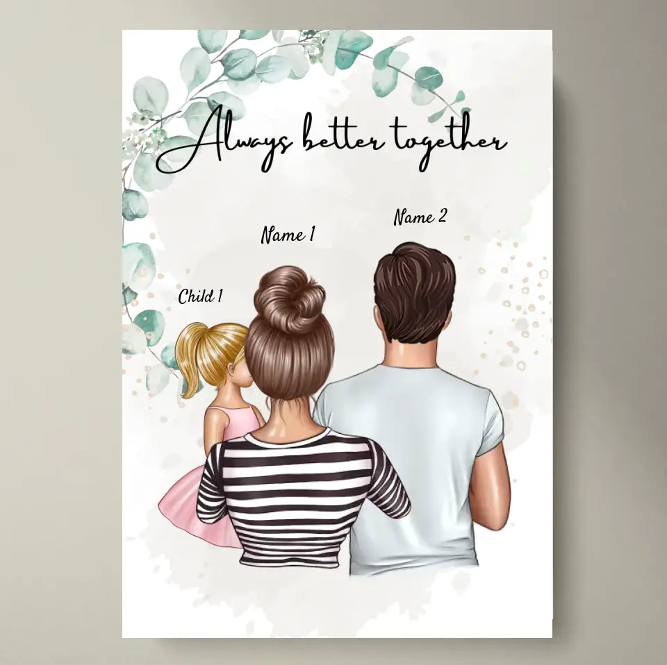 Our Family - Personalized canvas (1-4 children)