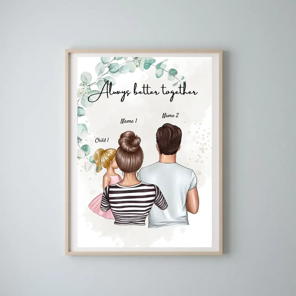 Our Family - Personalized canvas (1-4 children)