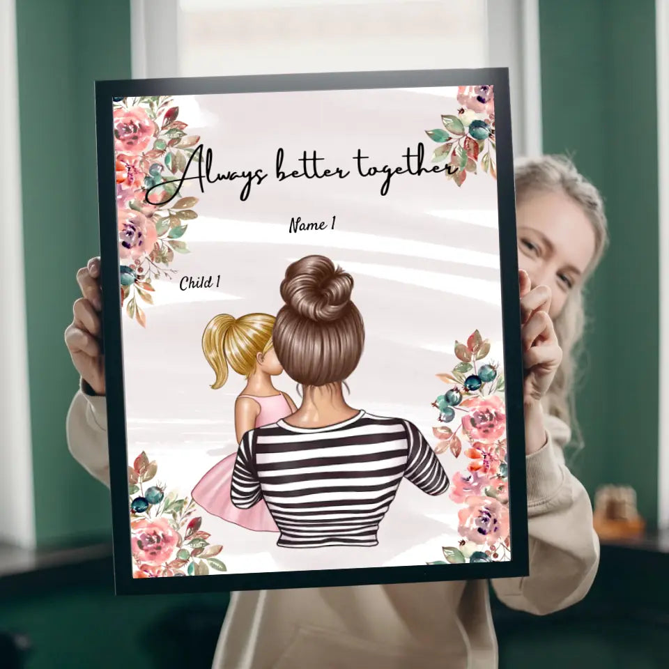 Best mom - Personalized canvas (1-4 children)