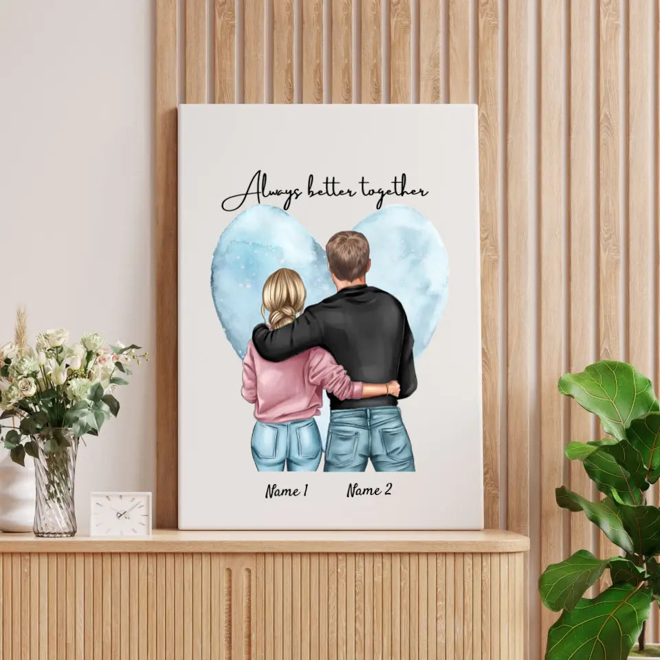 Best couple - Personalized canvas