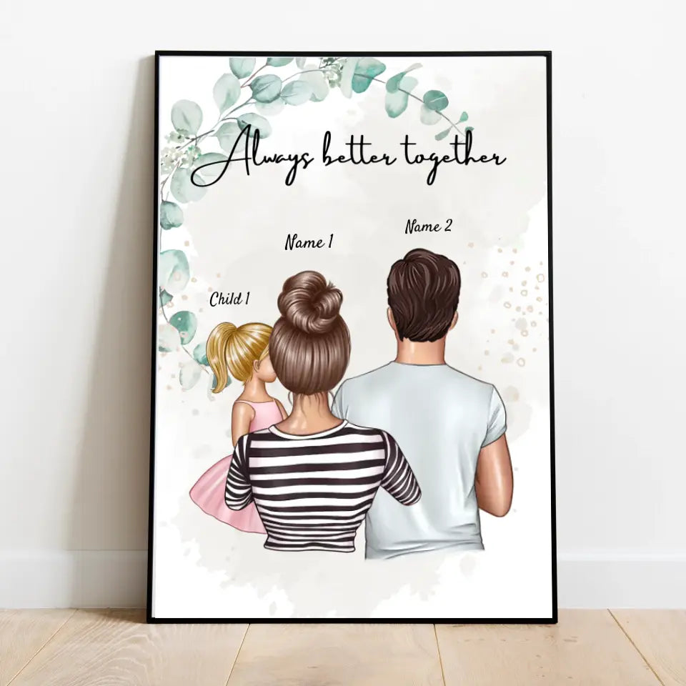 Our Family - Personalized canvas (1-4 children)