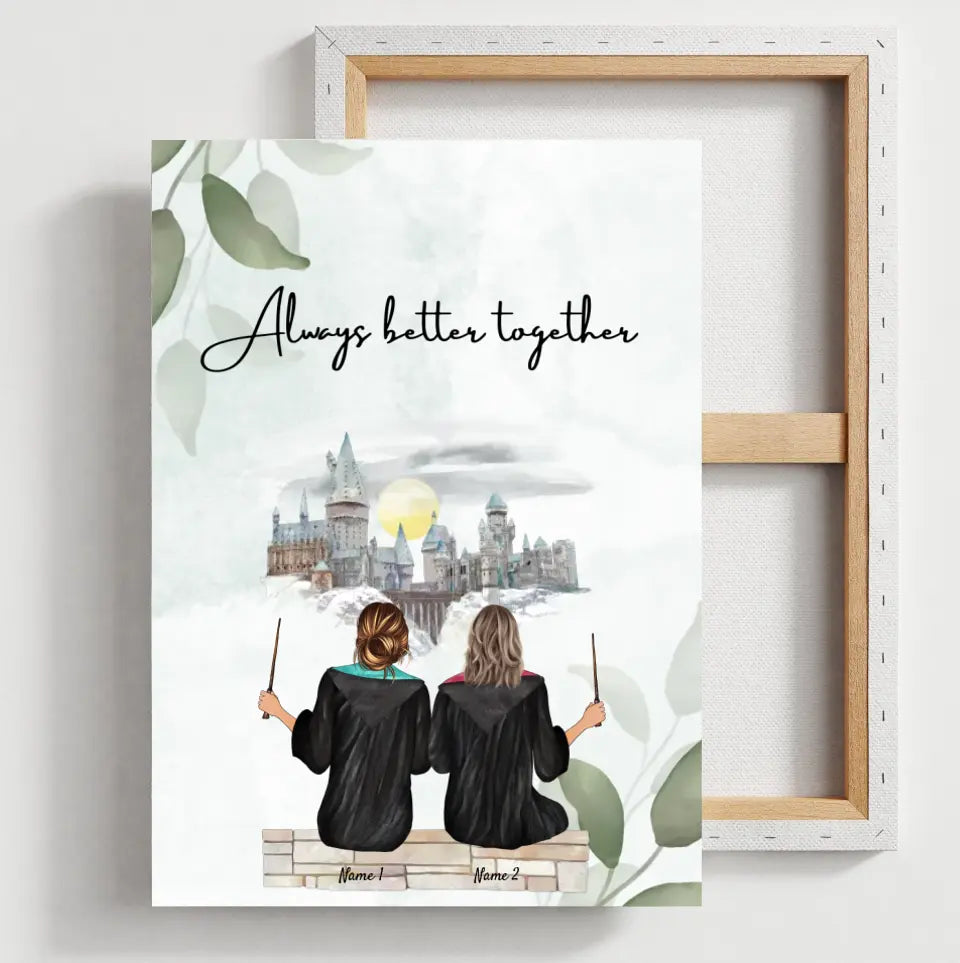 Best witch friends - personalized poster (1-3 people)