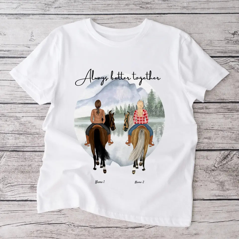 Meilleures copines de chevaux - T-shirt personnalisé