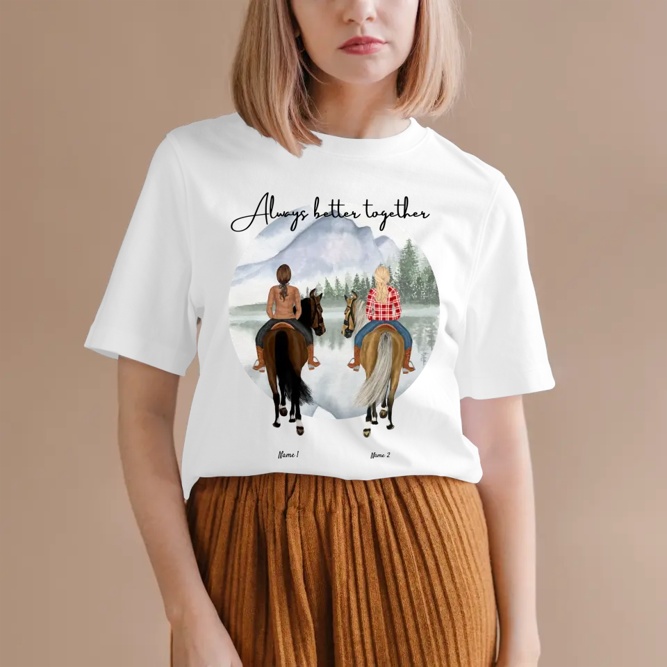 Meilleures copines de chevaux - T-shirt personnalisé