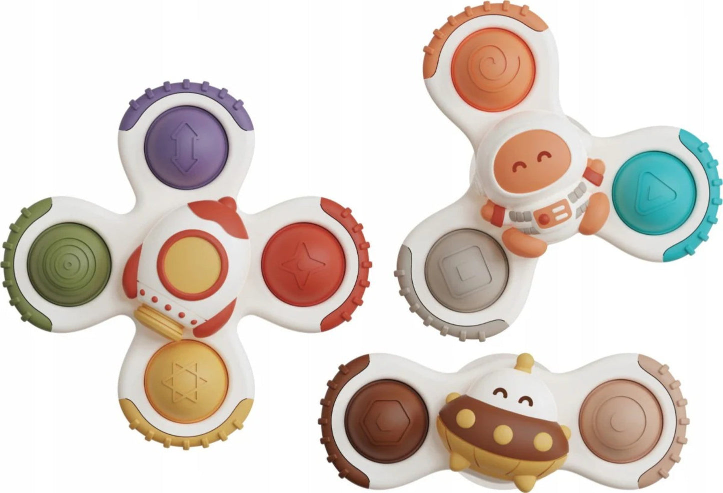 3-teiliges Saugnapf-Spinnspielzeug-Set