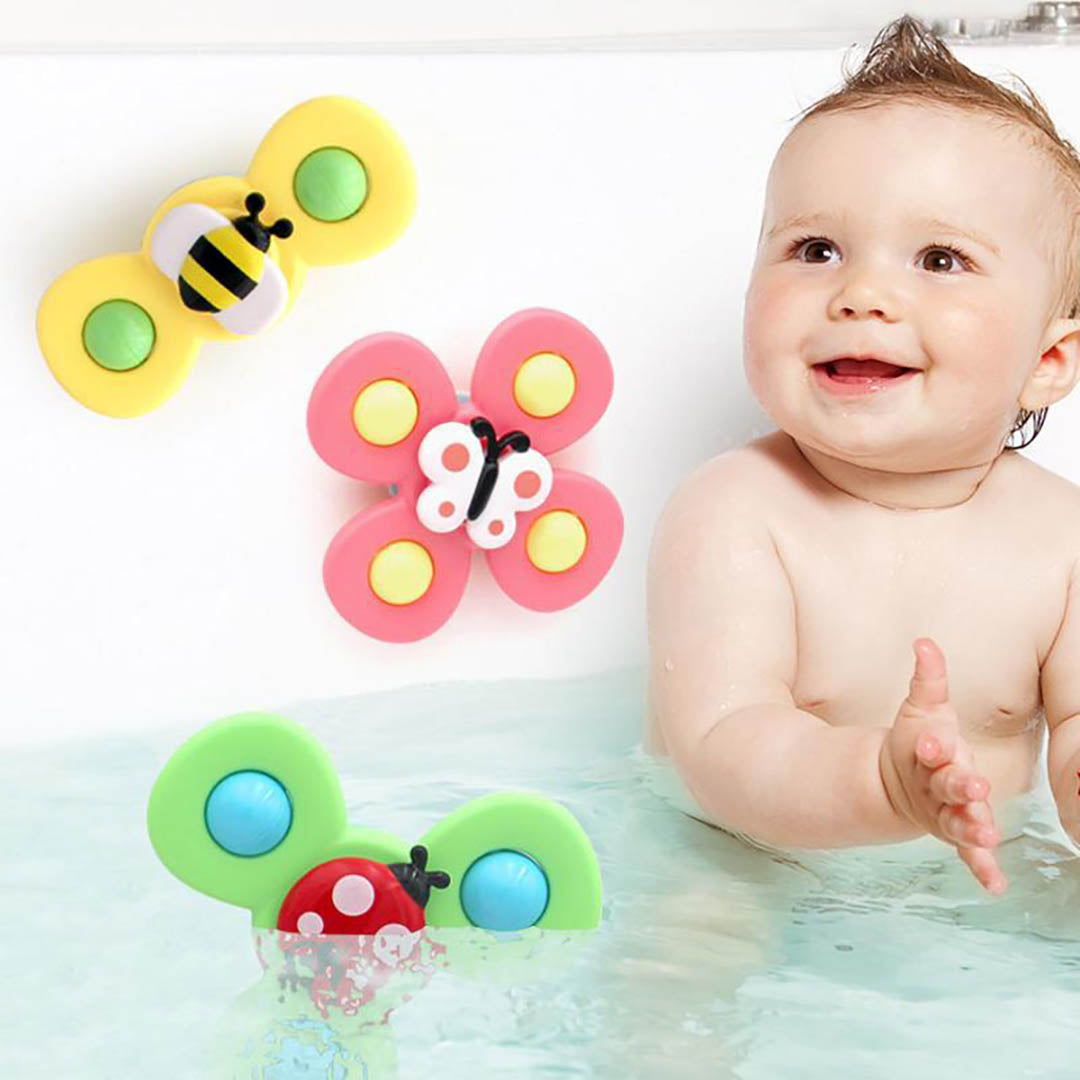 Drehendes Saugnapfspielzeug – Fesselndes sensorisches Spiel für Babys