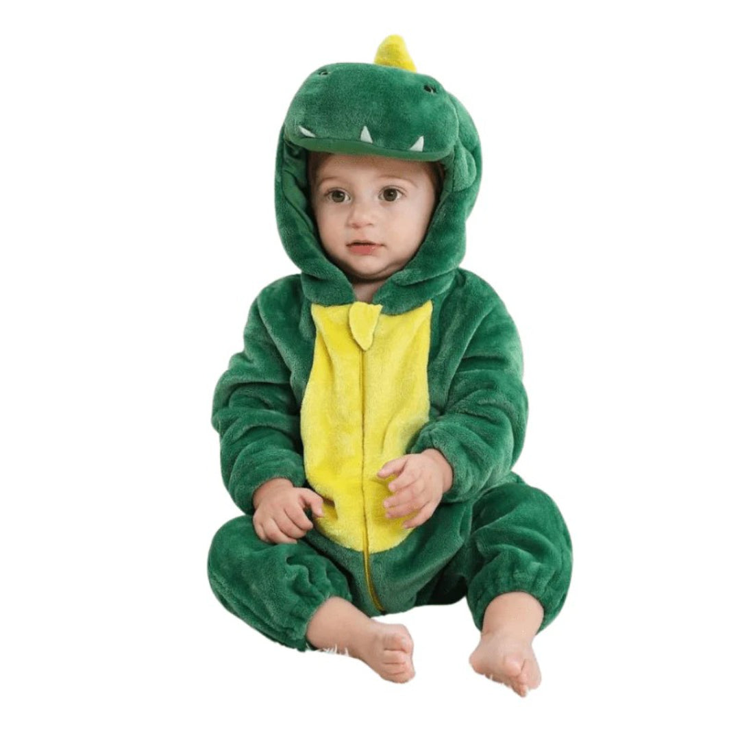 Gemütlicher flauschiger Baby-Schneeanzug - Einteiliges Outfit mit Reißverschluss