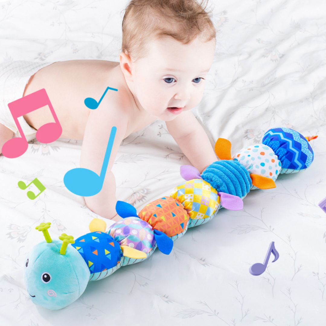 Caterpillar | Plush Toy with Rattle & Music Features | Tactile Sensory Development for Babies 5