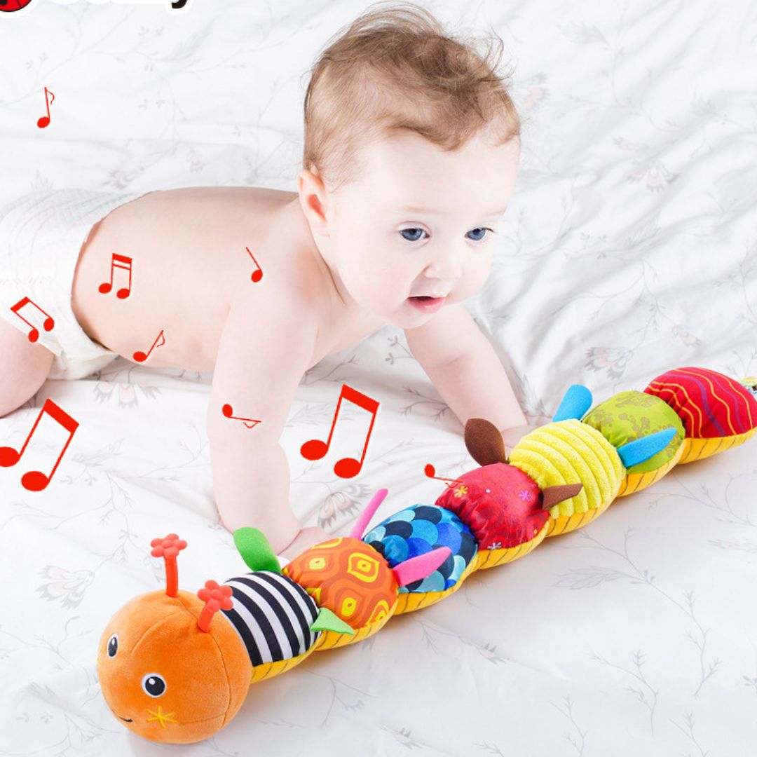Caterpillar | Plush Toy with Rattle & Music Features | Tactile Sensory Development for Babies 6