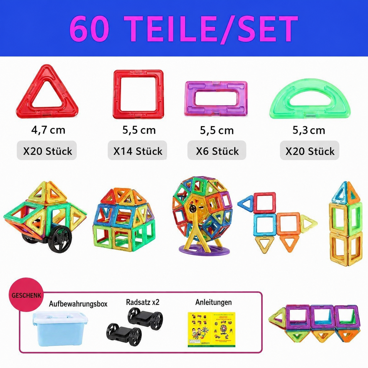 Magnetische Bausteine – Lassen Sie Ihrer Fantasie freien Lauf mit kreativen Konstruktionen