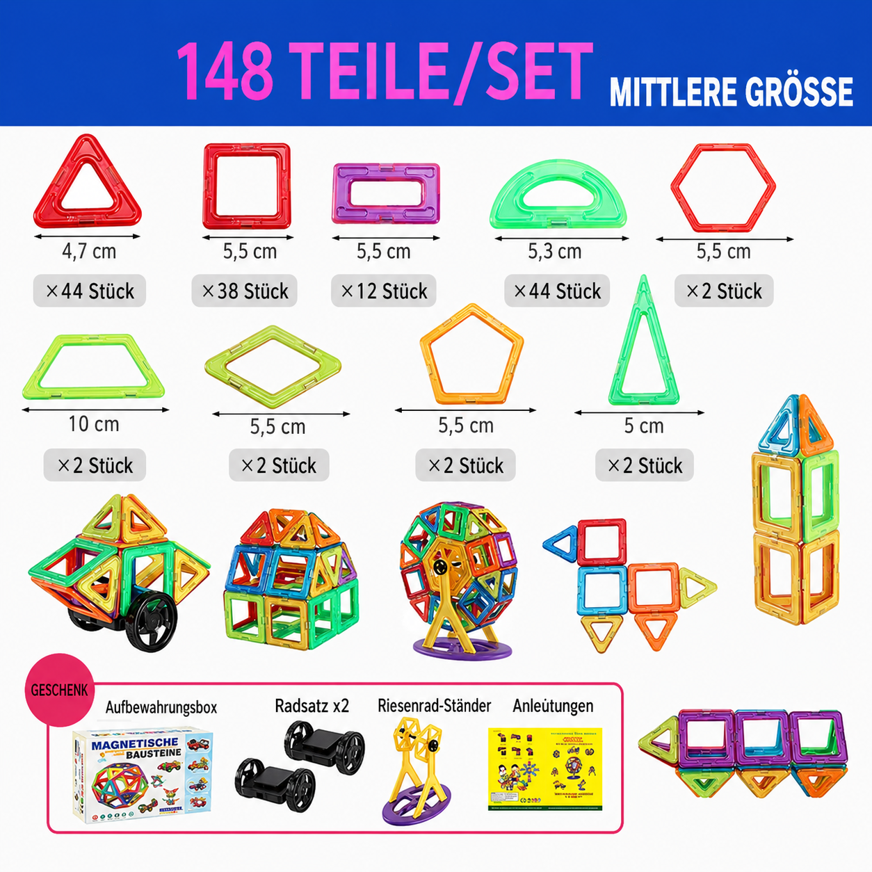 Magnetische Bausteine – Lassen Sie Ihrer Fantasie freien Lauf mit kreativen Konstruktionen