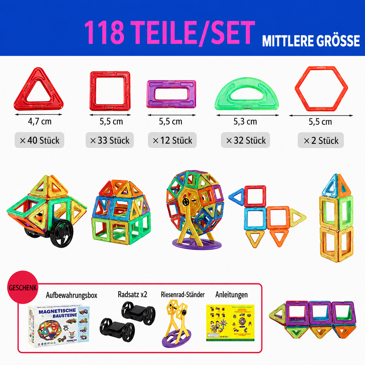 Magnetische Bausteine – Lassen Sie Ihrer Fantasie freien Lauf mit kreativen Konstruktionen