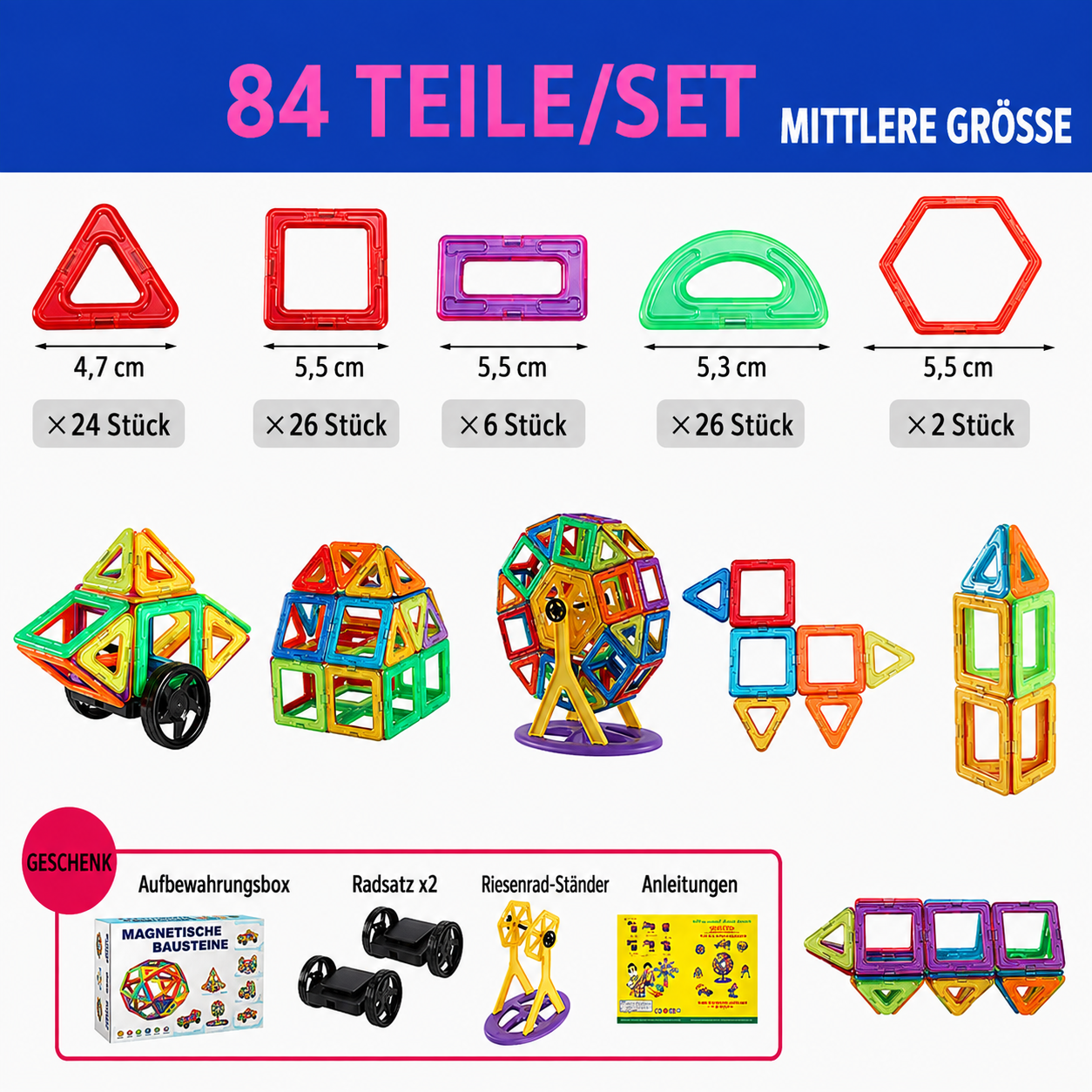 Magnetische Bausteine – Lassen Sie Ihrer Fantasie freien Lauf mit kreativen Konstruktionen