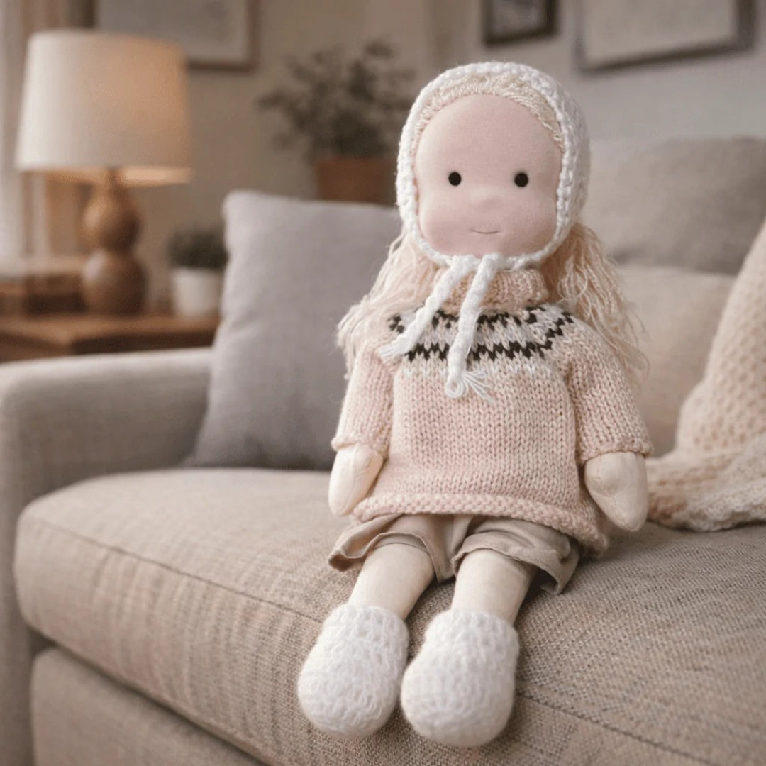 Weiche Baumwolle Handgemachte Waldorf Puppe – Perfekt für die Spielzeit