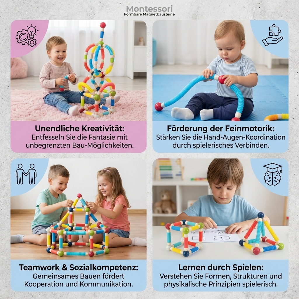 Creative Builders | Magnetic Building Blocks with Moldable Design | Endless Learning Fun for Kids 5