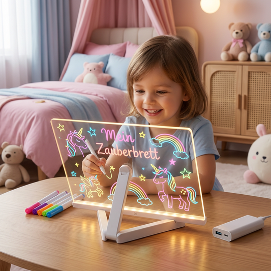 Kreatives Leuchten | LED-Zeichenbrett mit heller Beleuchtung | Wiederverwendbare Oberfläche für endlosen Zeichenspaß für Kinder