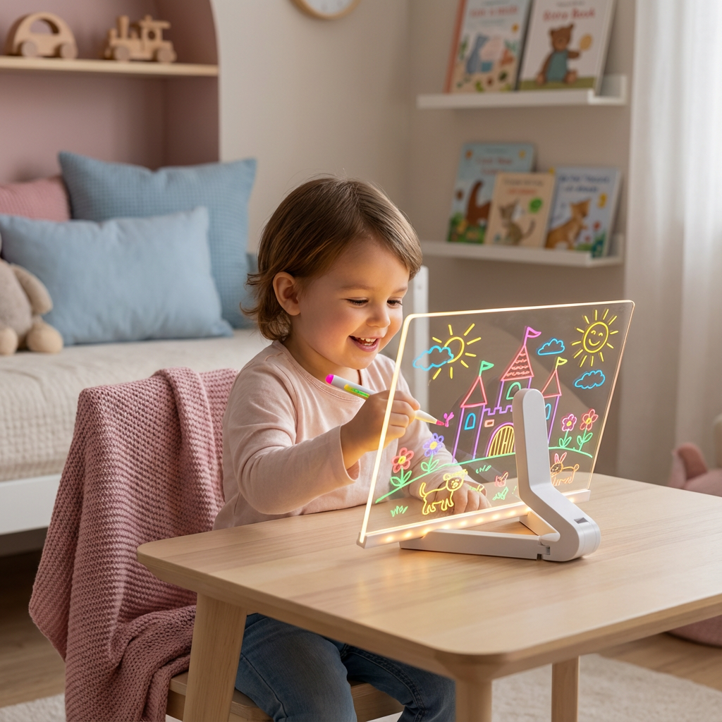Creative Glow | LED Drawing Board with Bright Lighting | Reusable Surface for Kids' Endless Fun 1