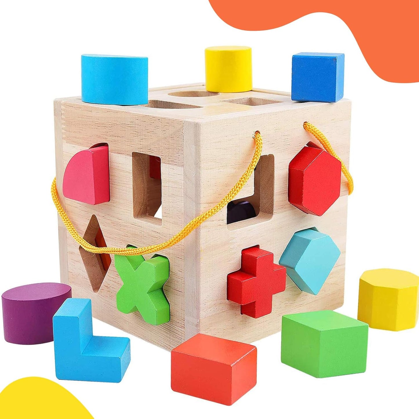 Creative Learning | Educational Toy Activity Cube with Colorful Shapes | Engaging Learning Toy for Motor Skills Development 0