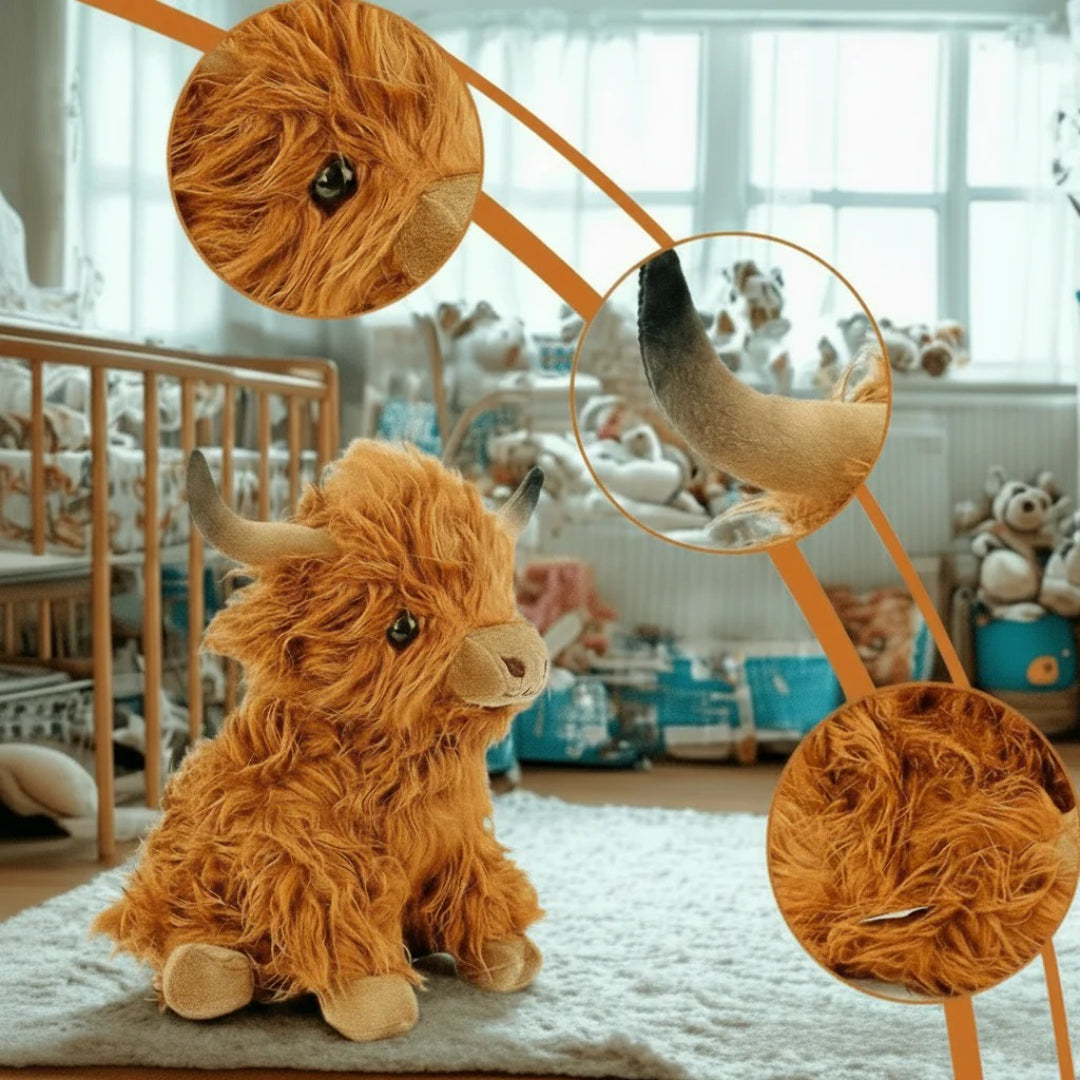 Weiches Plüsch Hochlandrind Kuscheltier