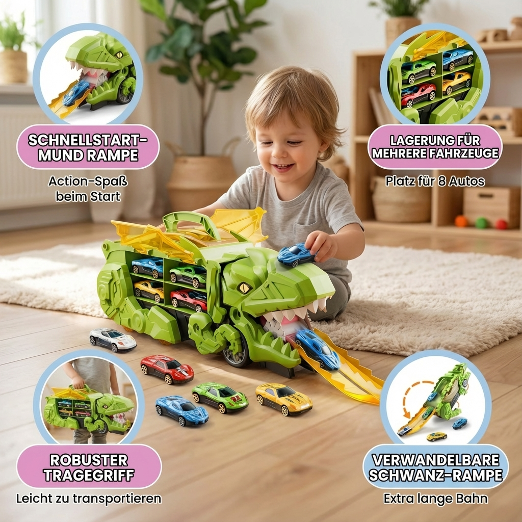 Dino Adventure | Dinosaur Car Game Truck with Transforming Features | Interactive Toy for Imaginative Play 3