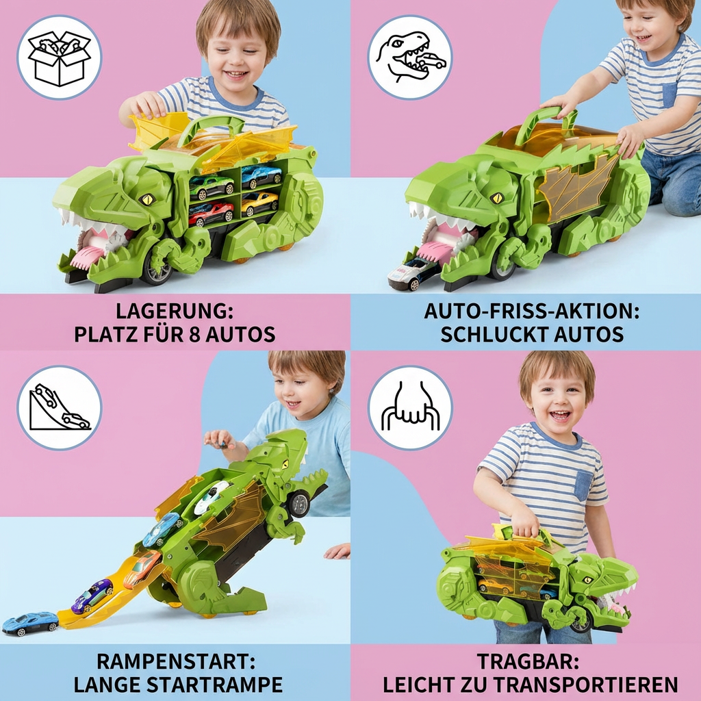 Dino Adventure | Dinosaur Car Game Truck with Transforming Features | Interactive Toy for Imaginative Play 5