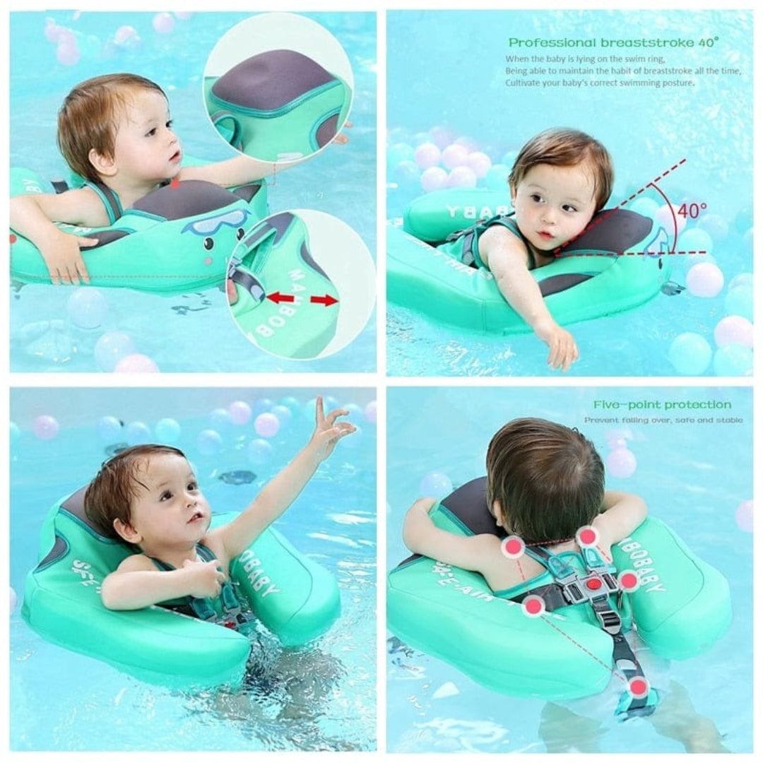 Aufblasbarer Schwimmring für Säuglinge mit Sicherheitsgurt