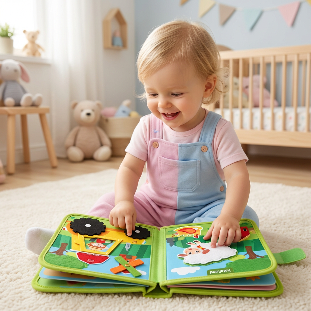 Interaktives Bauernhof-Geschichtenbuch für Kinder mit farbenfrohen Illustrationen | Spannendes Lernabenteuer für die frühkindliche Entwicklung