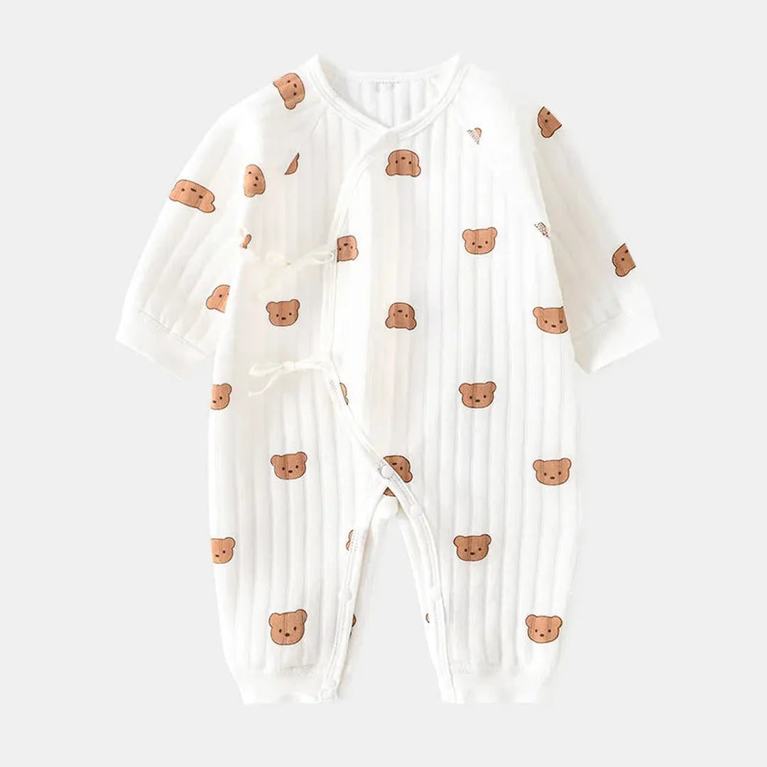 Langarm-Bärendruck Baby Overall Bodysuit