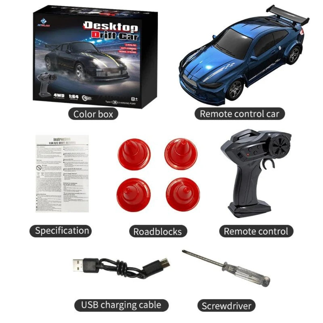 1:64 Maßstab RC Drift Auto – Kompaktes Fernsteuer-Rennfahrzeug