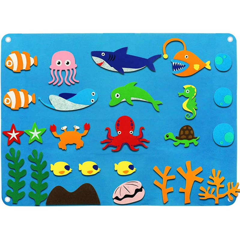 Montessori Felt Worlds | Educational Toy with Colorful Animal Figures | Engaging Learning Experience for Imagination and Creativity 8
